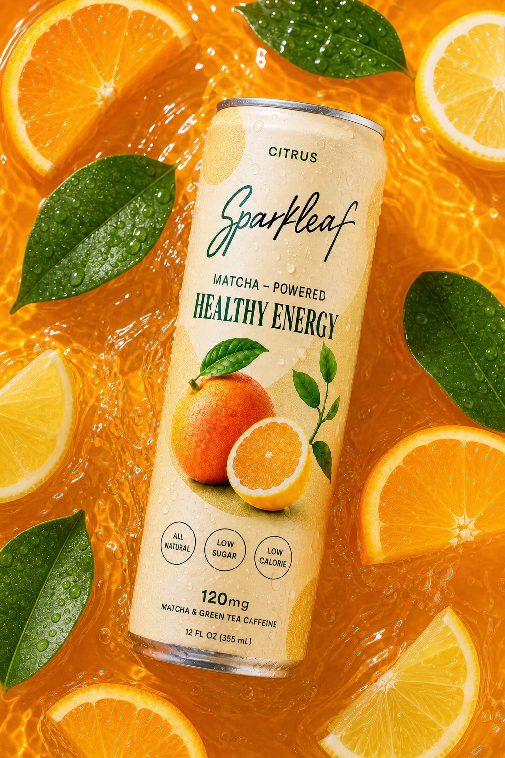 Sparkleaf Citrus splashing in citrus water